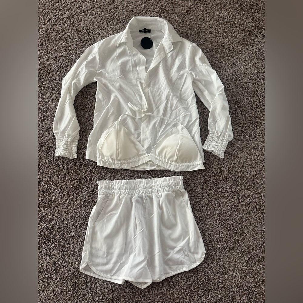 New White Two-Piece Set - Picture 2 of 2